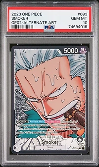 2023 One Piece Op02-paramount War 093 Smoker Alternate Art PSA 10