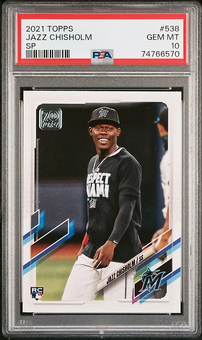 2021 Topps 538 Jazz Chisholm Sp PSA 10
