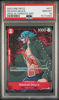 2023 One Piece Paramount War 017 Masked Deuce Alternate Art PSA 10