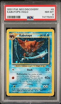 2001 Pokemon Neo Discovery 6 Kabutops-holo PSA 8