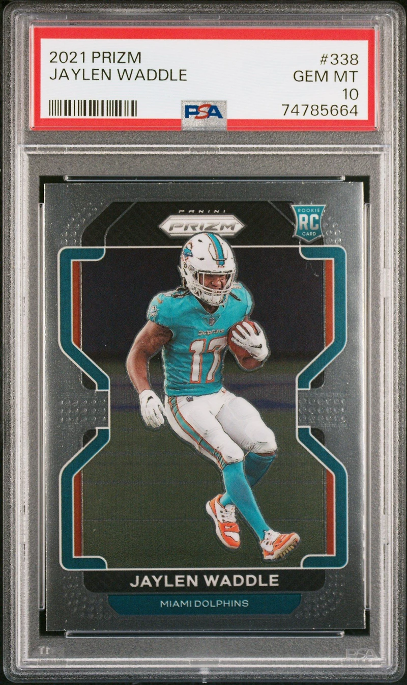 2021 Panini Prizm 338 Jaylen Waddle PSA 10