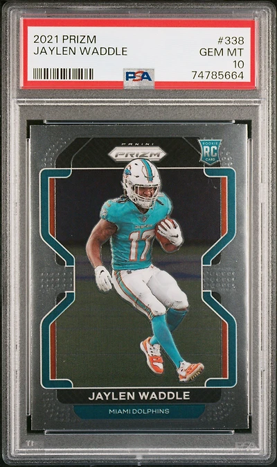 2021 Panini Prizm 338 Jaylen Waddle PSA 10