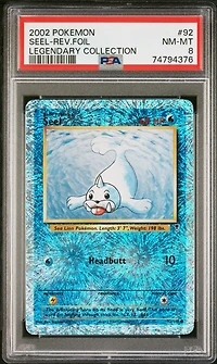 2002 Pokemon Legendary Collection 92 Seel-reverse Foil PSA 8