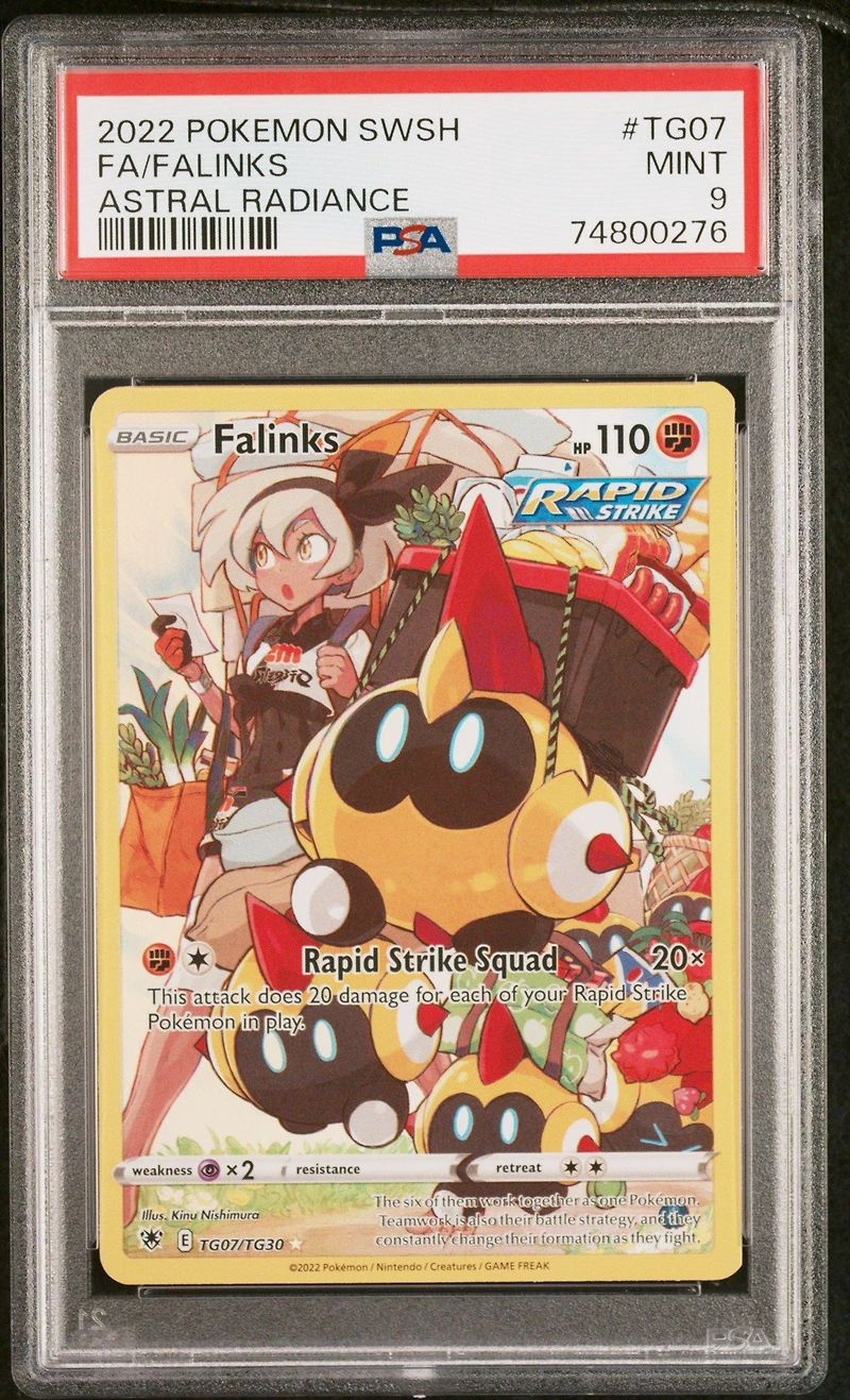2022 Pokemon Sword & Shield Astral Radiance Tg07 Full Art/falinks PSA 9