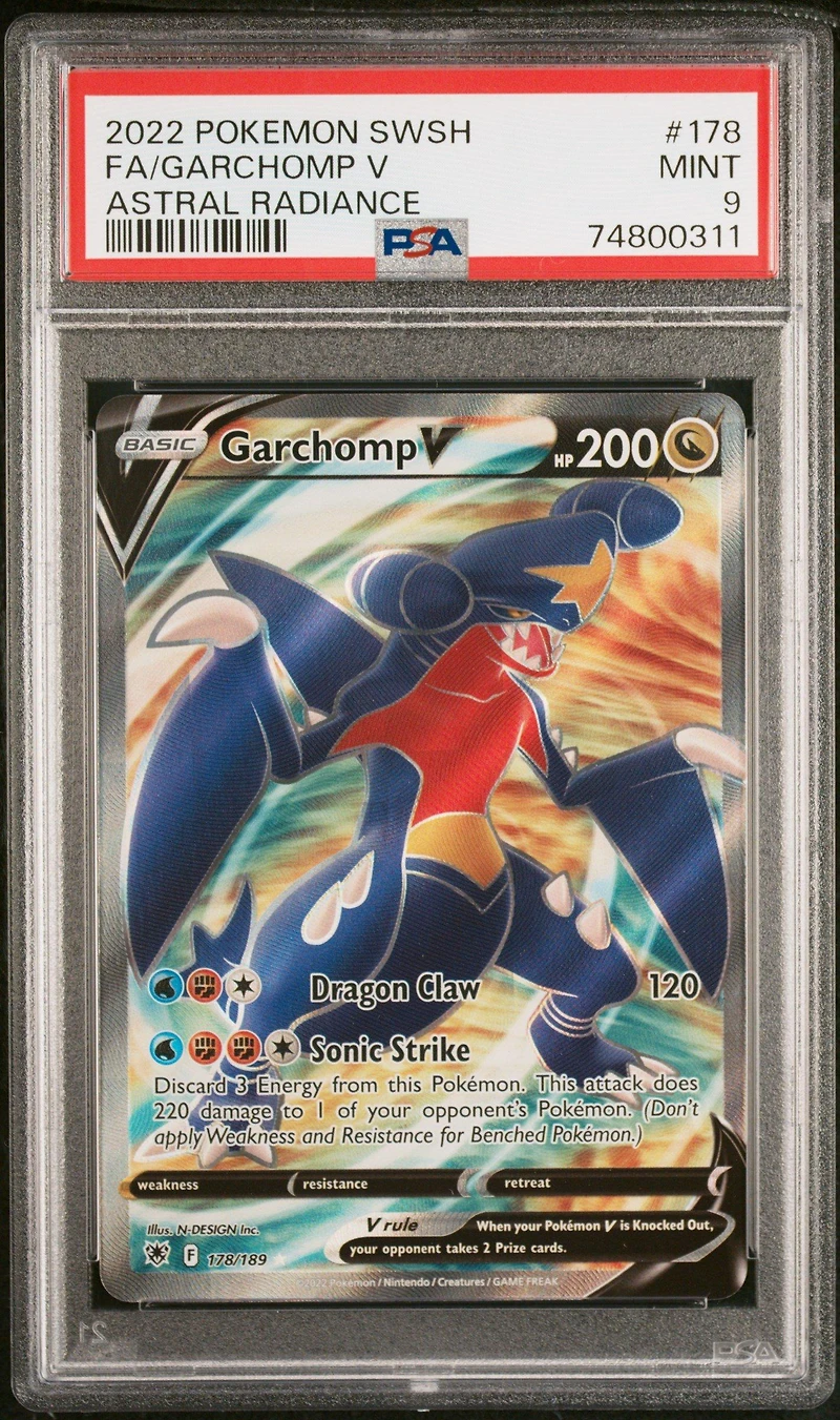 2022 Pokemon Sword & Shield Astral Radiance 178 Full Art/garchomp V PSA