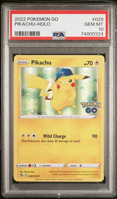 2022 Pokemon Go 028 Pikachu-holo PSA