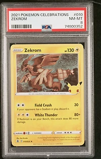 2021 Pokemon Celebrations 010 Zekrom PSA 8