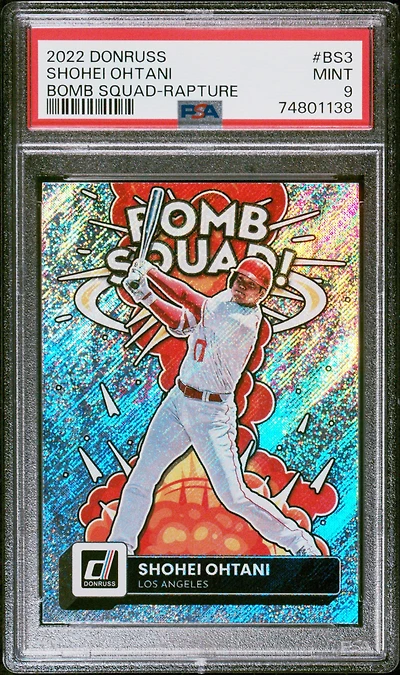 2022 Panini Donruss Bomb Squad Bs3 Shohei Ohtani Rapture PSA 9
