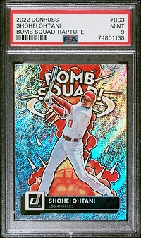 2022 Panini Donruss Bomb Squad Bs3 Shohei Ohtani Rapture PSA 9