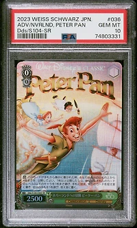 2023 Weiss Schwarz Japanese Disney100 036 Adventures In Neverland, Peter Pan Sr PSA 10