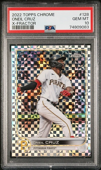 2022 Topps Chrome 128 Oneil Cruz X-fractor PSA 10