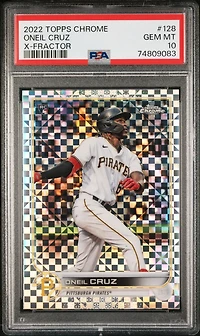 2022 Topps Chrome 128 Oneil Cruz X-fractor PSA 10