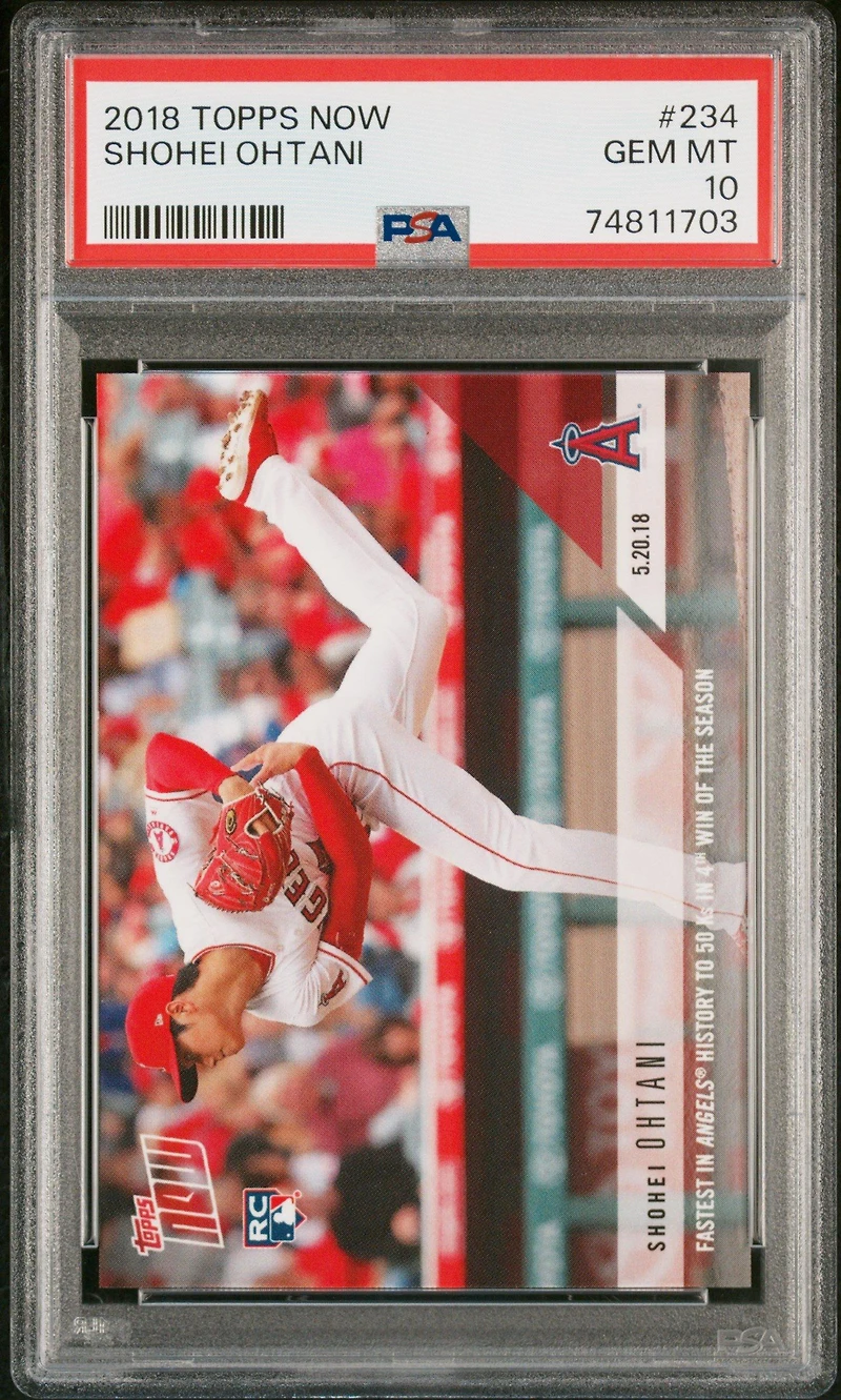 2018 Topps Now Shohei Ohtani PSA 10