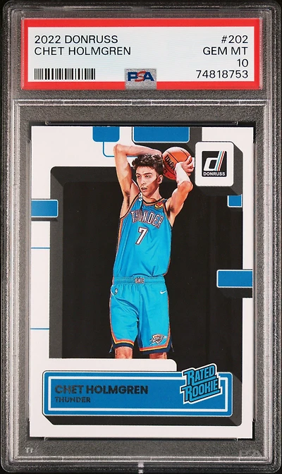 2022 Panini Donruss 202 Chet Holmgren PSA 10