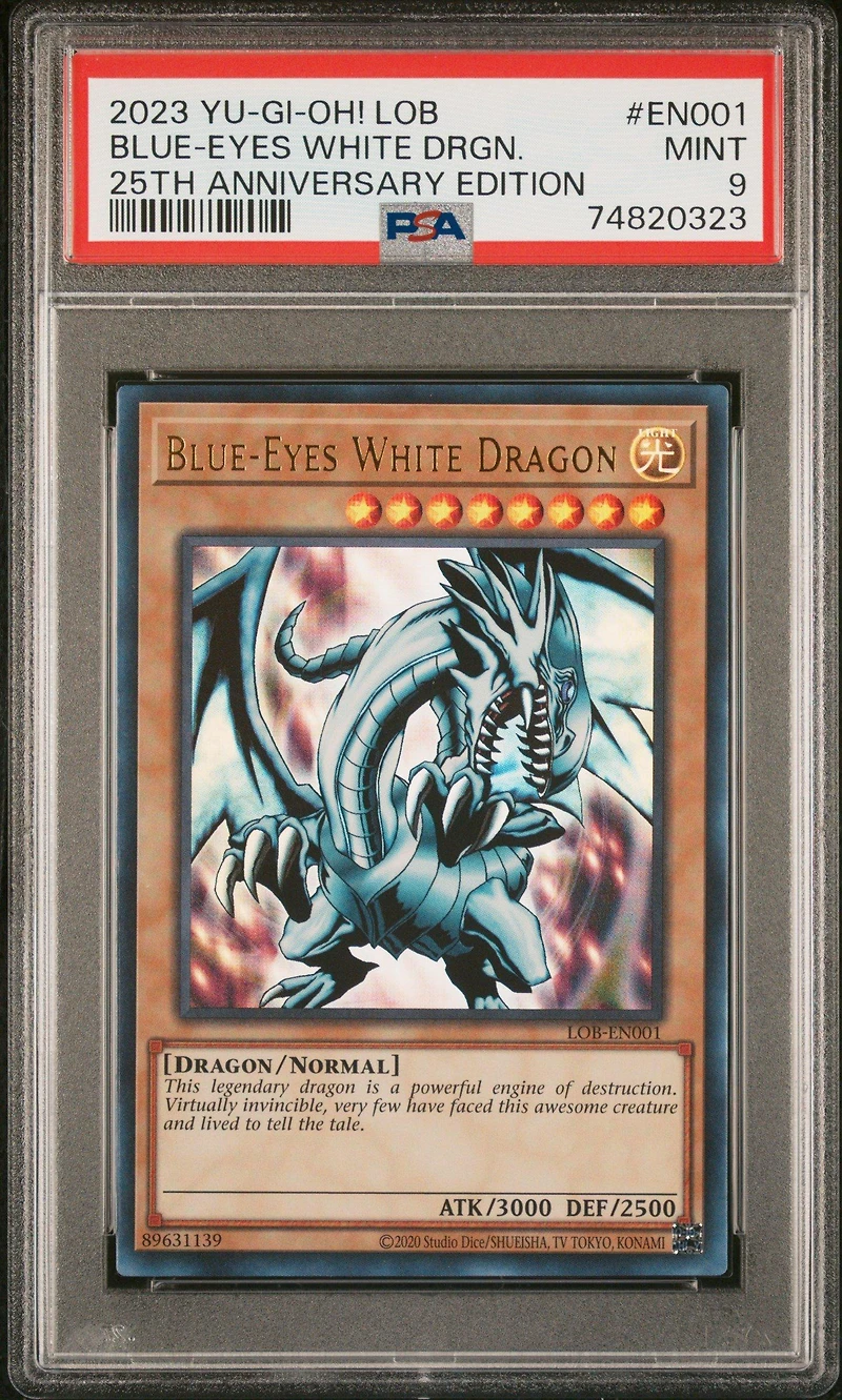 2023 Yu-gi-oh! Legend Of Blue Eyes White Dragon 25th Anniversary Edition En001 Blue-eyes White Dragon PSA 9