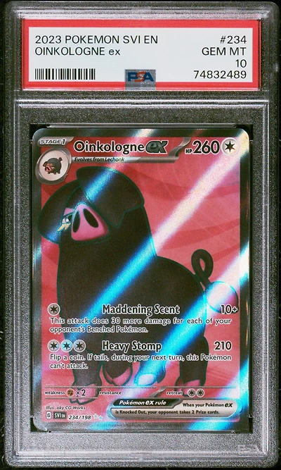 2023 Pokemon Svi En-scarlet & Violet 234 Oinkologne Ex Ultra Rare PSA 10