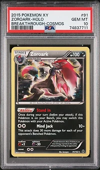 2015 Pokemon Xy Breakthrough 91 Zoroark PSA 10