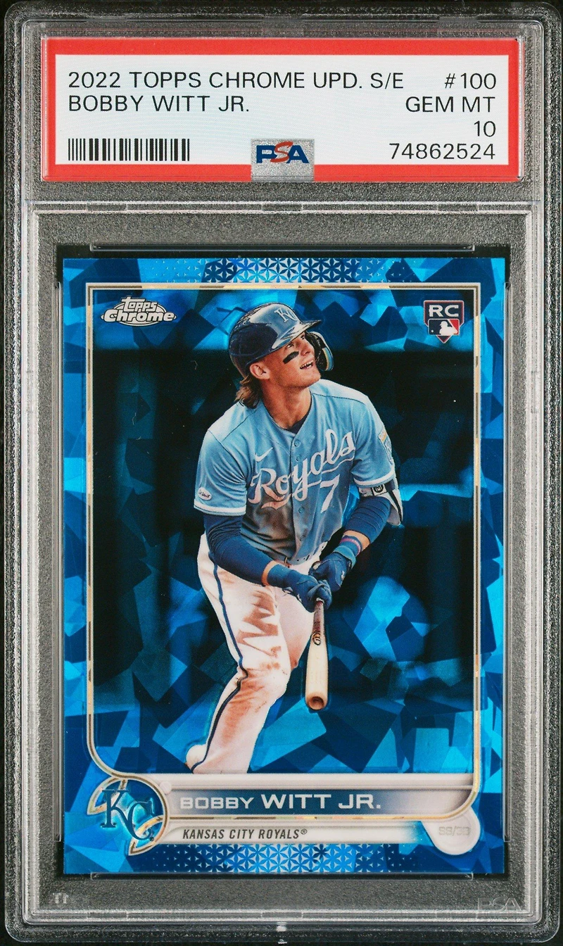 2022 Topps Chrome Update Sapphire Edition 100 Bobby Witt Jr. PSA 10