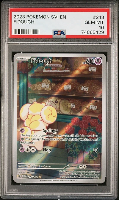 2023 Pokemon Svi En-scarlet & Violet 213 Fidough Illustration Rare PSA