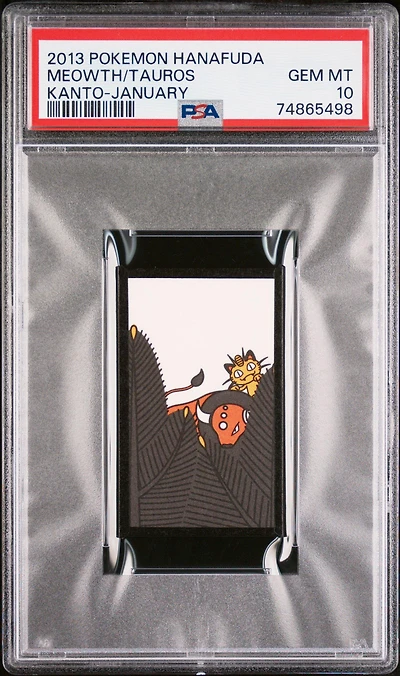 2013 Pokemon Hanafuda Kanto  Tauros\meowth January PSA 10