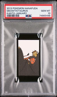 2013 Pokemon Hanafuda Kanto  Tauros\meowth January PSA 10