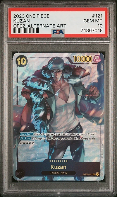 2023 One Piece Paramount War Kuzan Alternate Art PSA 10
