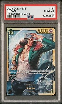 2023 One Piece Paramount War 121 Kuzan PSA 10