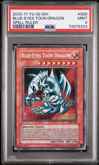 2010-2017 Yu-gi-oh! Spell Ruler Reprint 000 Blue-eyes Toon Dragon PSA 9