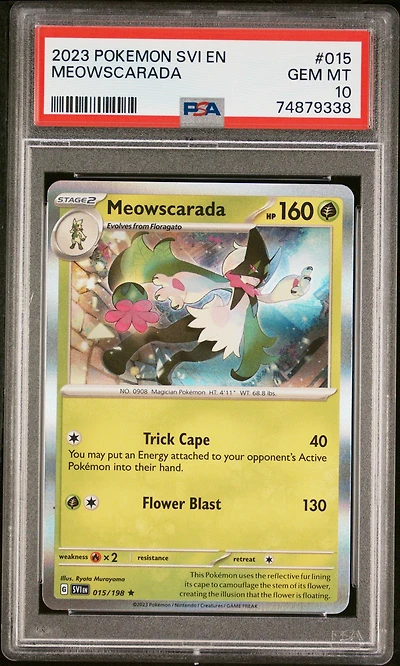 2023 Pokemon Svi En-scarlet & Violet 015 Meowscarada PSA 10