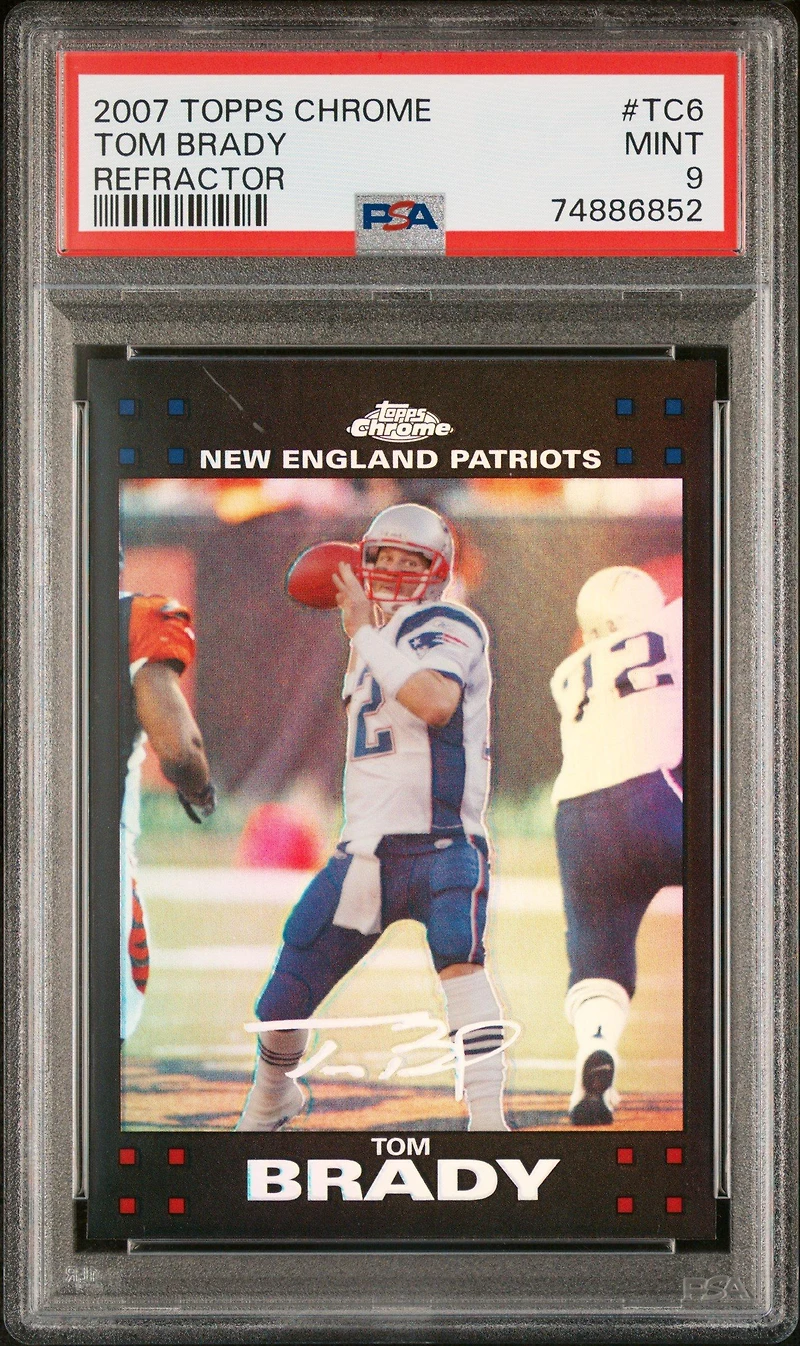 2007 Topps Chrome Tc6 Tom Brady Refractor PSA 9