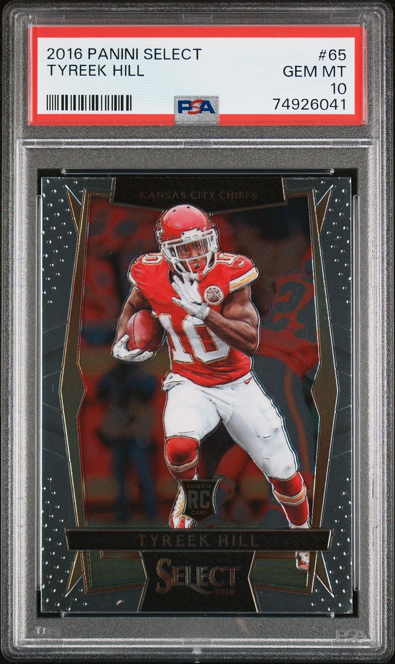 2016 Panini Select 65 Tyreek Hill PSA 10