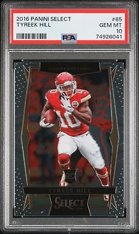 2016 Panini Select 65 Tyreek Hill PSA 10