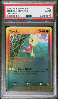 2003 Pokemon Ex Dragon 80 Treecko-reverse Foil PSA 9
