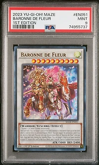2023 Yu-gi-oh! Maze Of Memories En051 Baronne De Fleur 1st Edition PSA 9