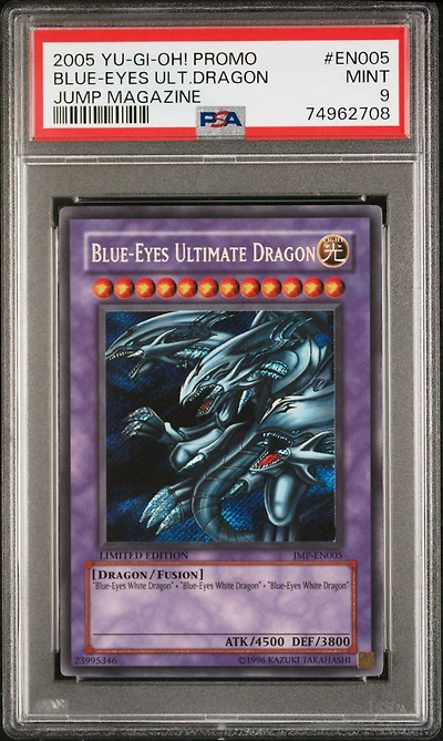 2005 Yu-gi-oh! Promo Jump Magazine En005 Blue-eyes Ultimate Dragon PSA 9