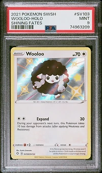 2021 Pokemon Sword & Shield Shining Fates Sv103 Wooloo-holo PSA 9