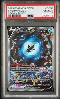 2023 Pokemon Sword And Shield Crown Zenith Gg39 Fa/lumineon V PSA 10