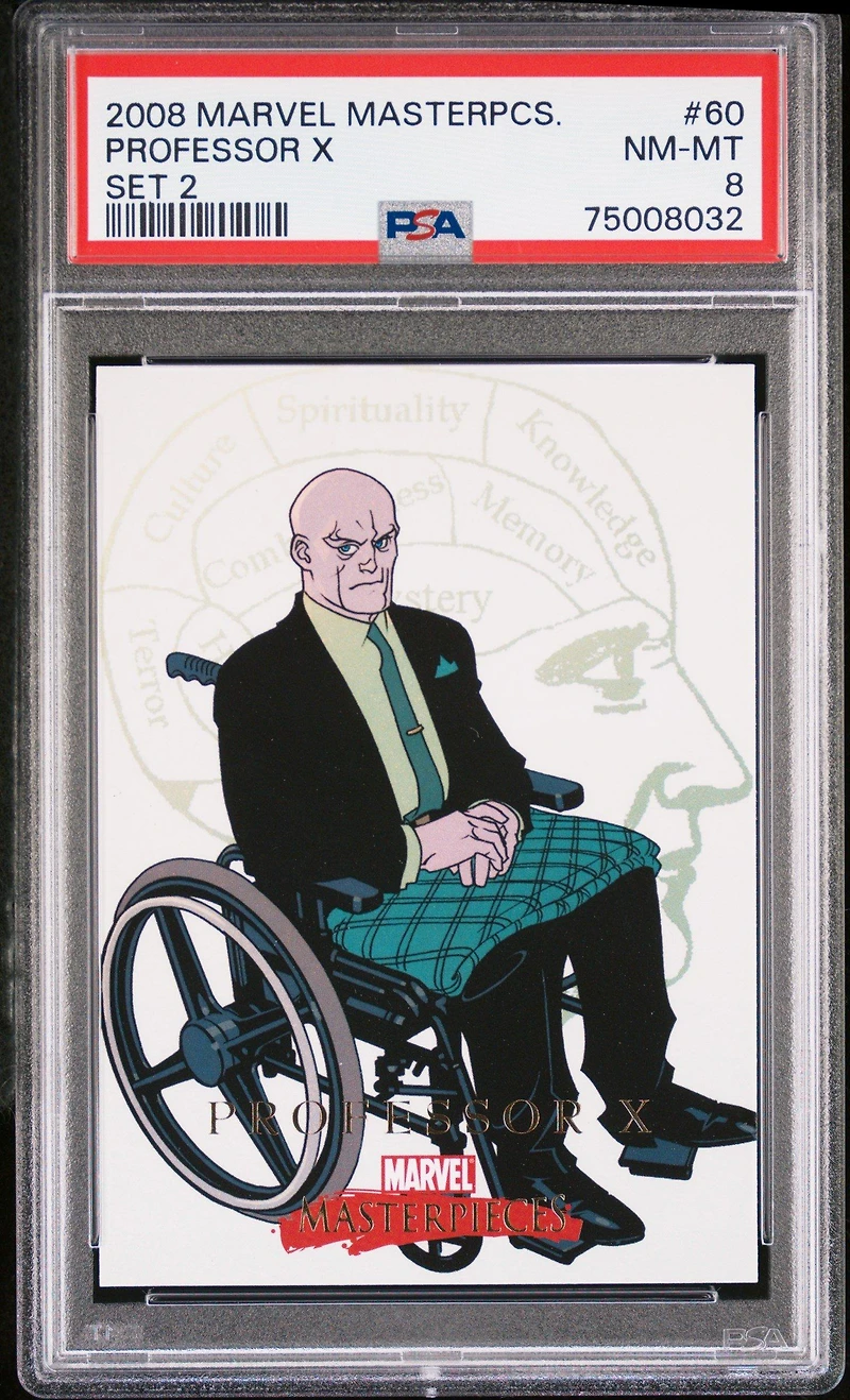 2008 Marvel Masterpieces Set 2 60 Professor X PSA 8
