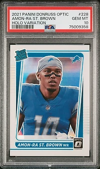 2021 Panini Donruss Optic 228 Amon-ra St. Brown Holo Variation PSA 10