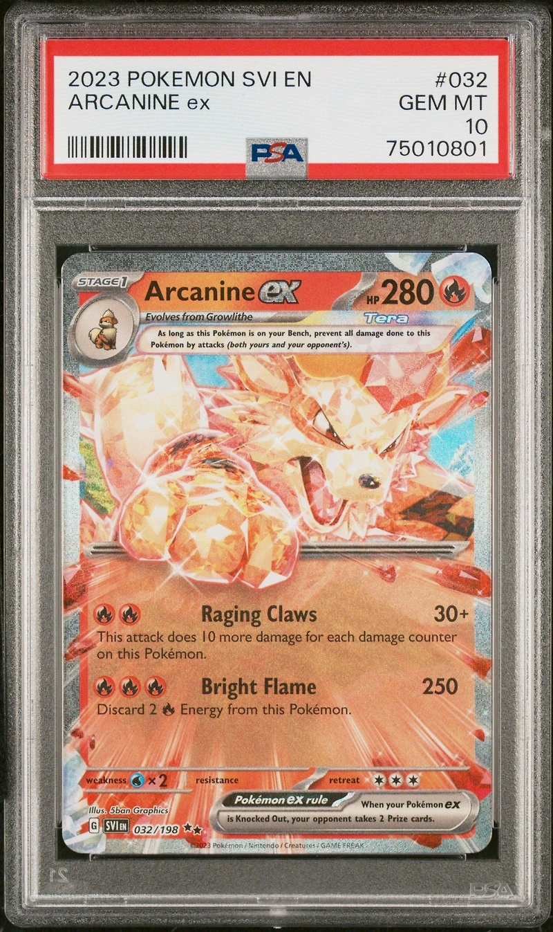 2023 Pokemon Svi En-scarlet & Violet 032 Arcanine Ex PSA