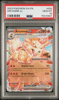2023 Pokemon Svi En-scarlet & Violet 032 Arcanine Ex PSA