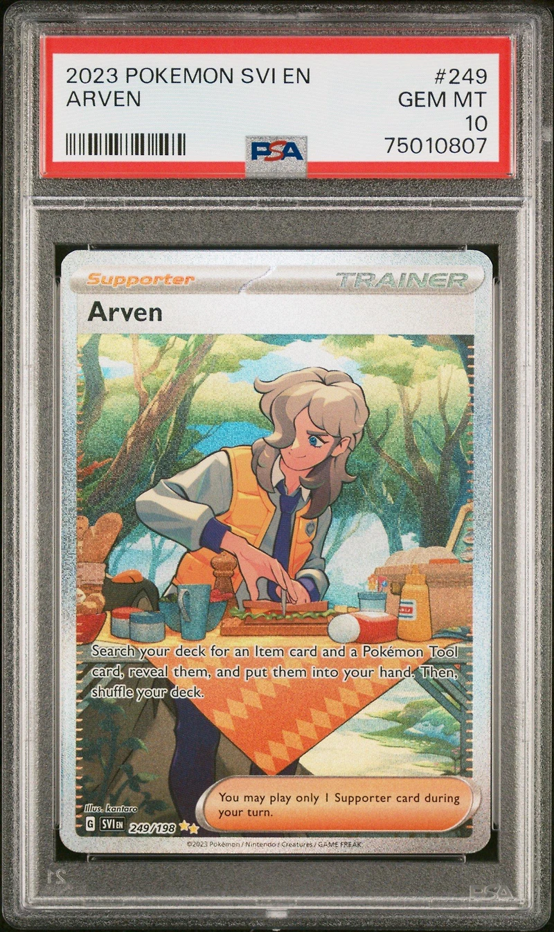 2023 Pokemon Svi En-scarlet & Violet 249 Arven Special Illustration Rare PSA