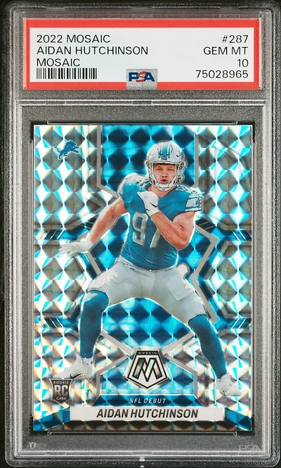 2022 Panini Mosaic 287 Aidan Hutchinson Mosaic PSA 10