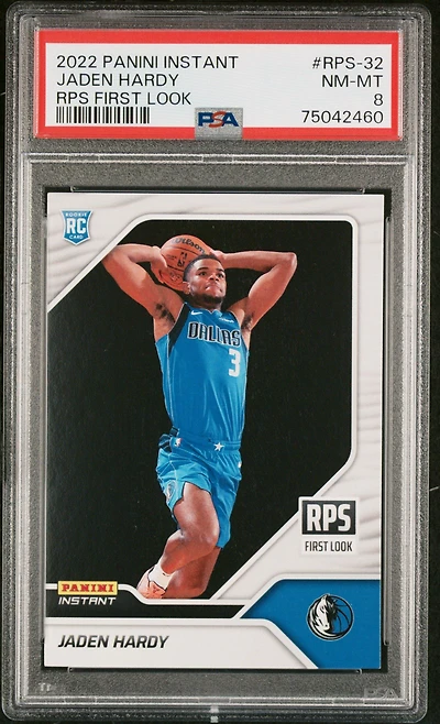 2022-23 Panini Instant Rps First Look Rps-32 Jaden Hardy PSA 8