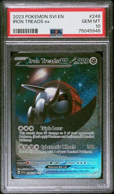 2023 Pokemon Svi En-scarlet & Violet 248 Iron Treads Ex Special Illustration Rare PSA 10