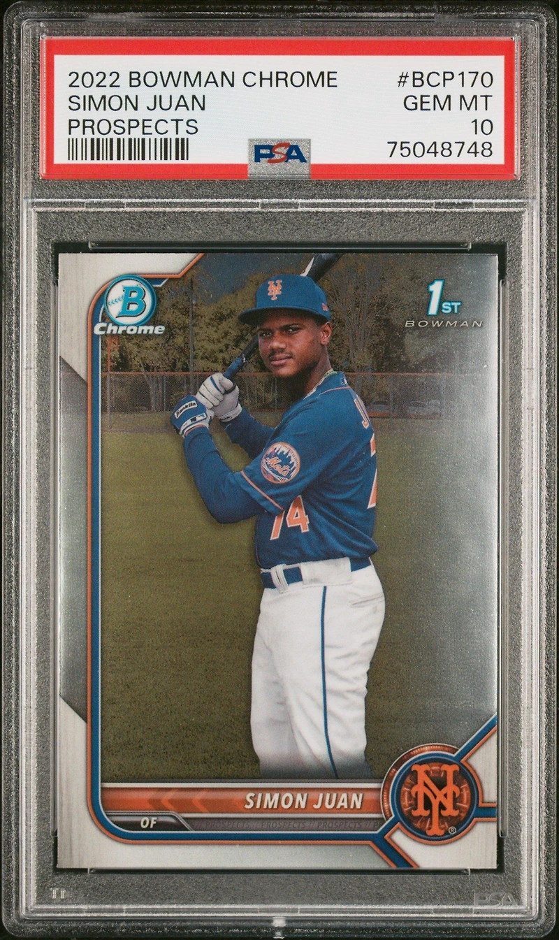 2022 Bowman Chrome Prospects Bcp170 Simon Juan PSA 10