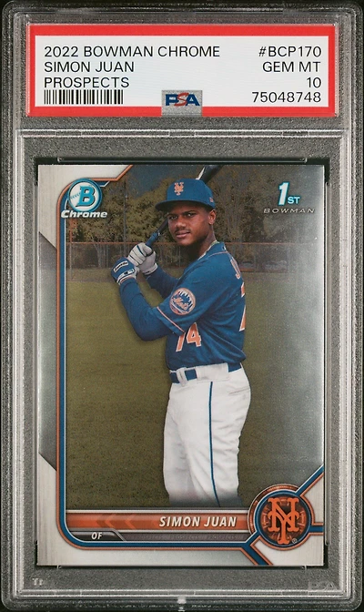 2022 Bowman Chrome Prospects Bcp170 Simon Juan PSA 10