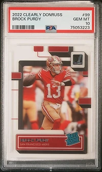2022 Panini Clearly Donruss 99 Brock Purdy PSA