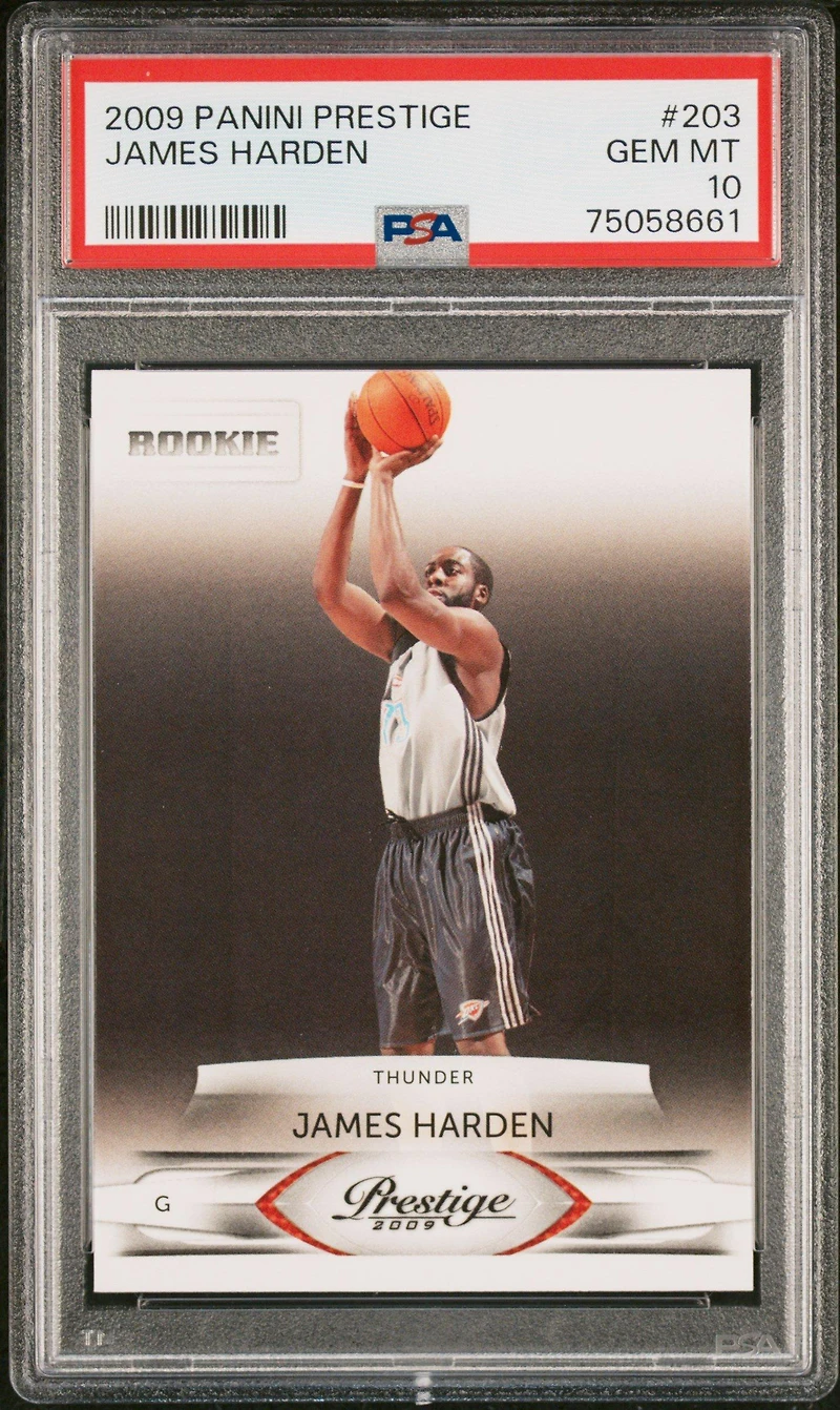 2009 Panini Prestige 203 James Harden PSA 10