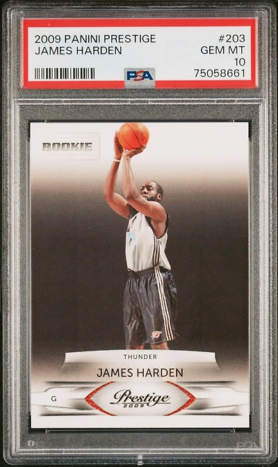 2009 Panini Prestige 203 James Harden PSA 10